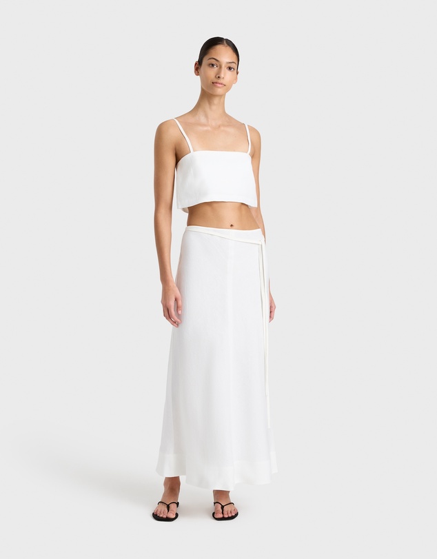 BONDI BORN - Delphi Organic Linen Maxi Skirt