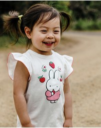 Kynd Baby - Miffy Frill Tee in Snow White