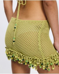 Jaded London - Crochet Bead Trim Twist Detail Mini Dress