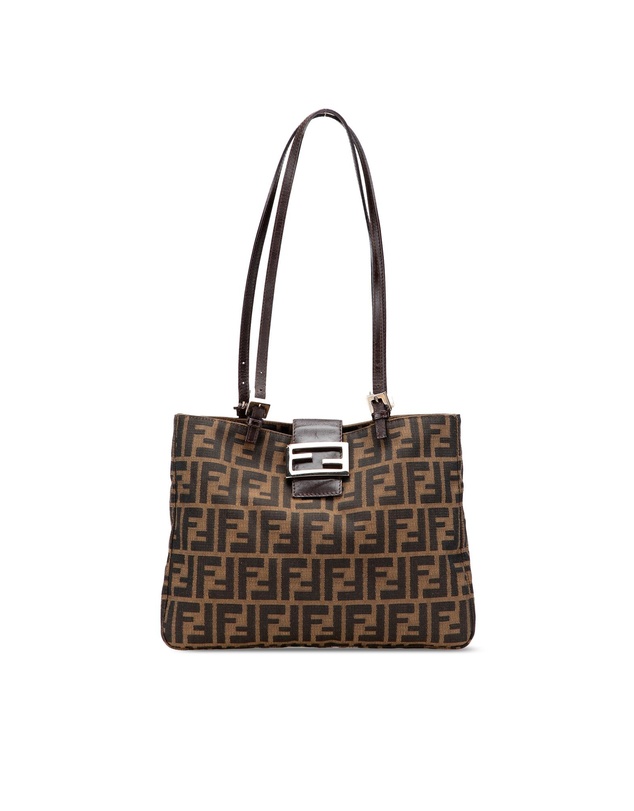 Fendi - Pre-Loved Zucca Canvas Shoulder Bag