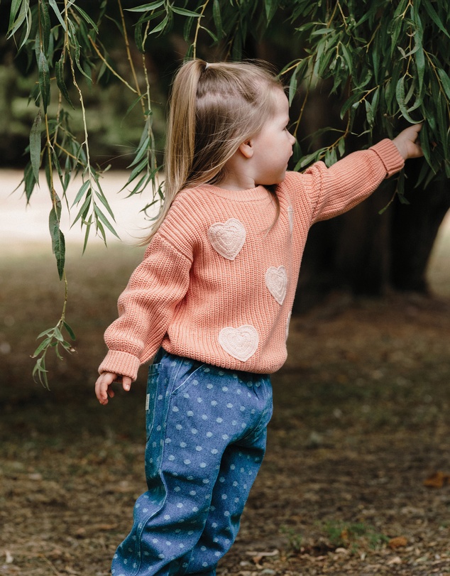 Kynd Baby - Embroidered Knit Jumper in Cameo