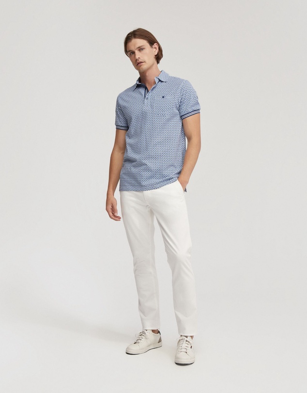 Oxford - Milo Cotton Jersey Printed Polo