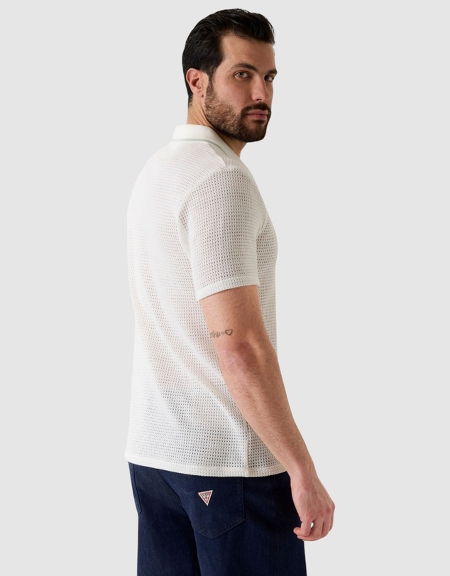 GUESS - Daryl Crochet Knit Polo Shirt