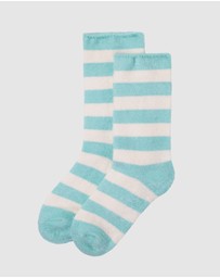 Bamboozld - 3 Pack Fluffy Bamboo Lounge Bed Crew Socks