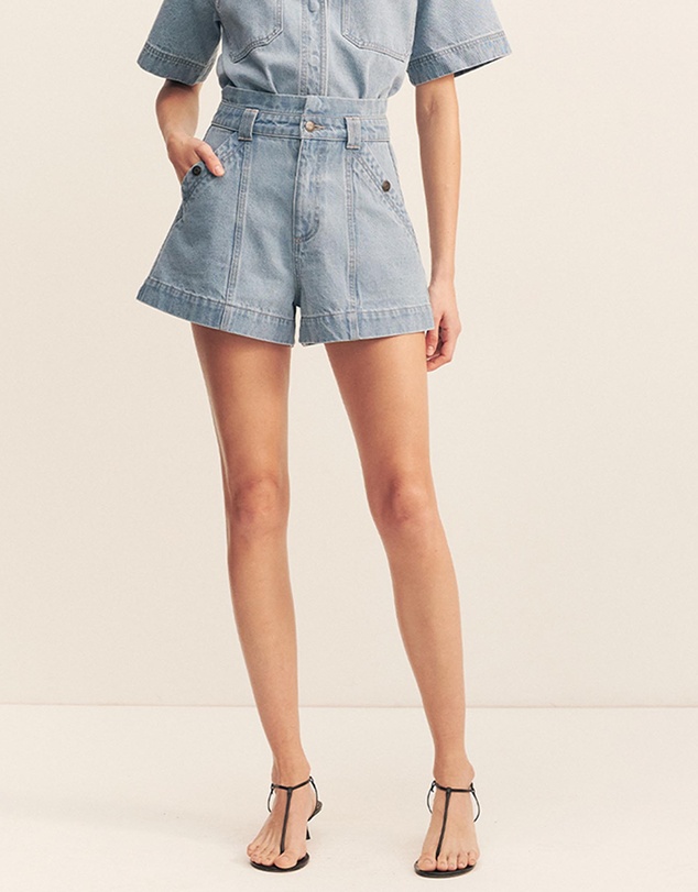 Shona Joy - Stella High Waisted Flared Shorts