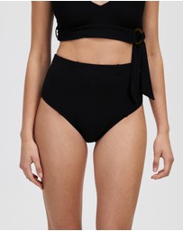 Duskii - Ribbed High Waist Panel Bottoms