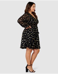 Pink Dusk by Curve Project - G Spot Print Midi Dress