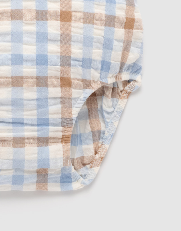 Purebaby - Check Overall-Kids-Babies