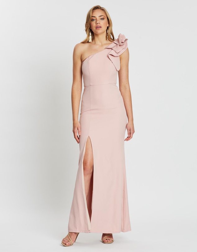 Bariano - Sue Frill Shoulder Gown