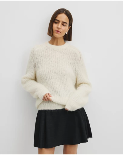 Country Road - Fluffy Crew Neck Knit