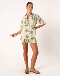 Petal & Pup - Baci Short Set - Beige Green