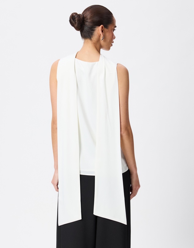 Tussah - Amelia V-Neck Scarf Satin Top