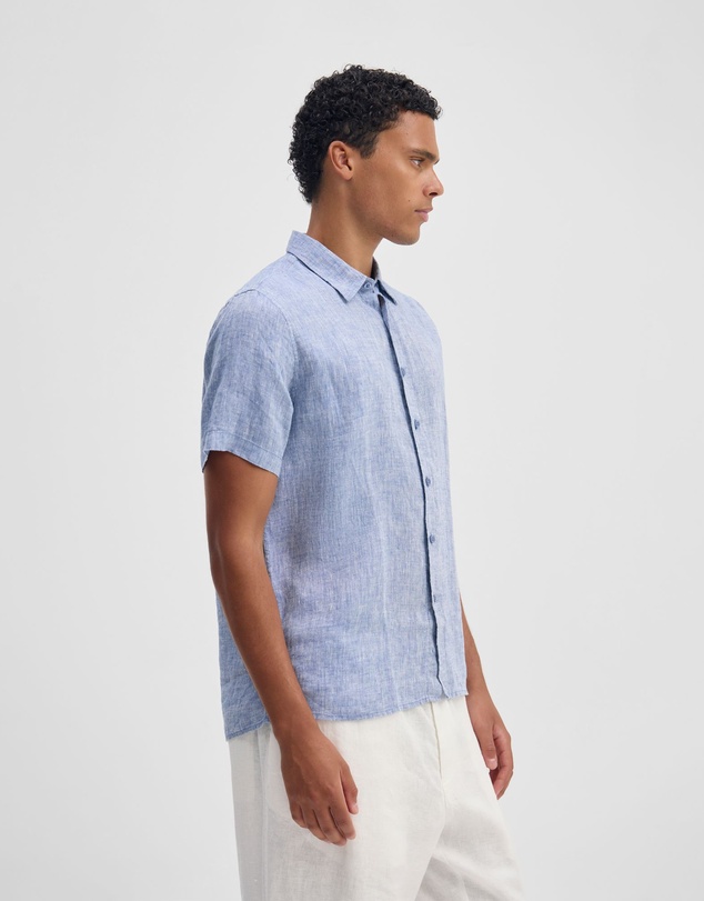 Oxford - Leyton French Linen Short Sleeve Shirt