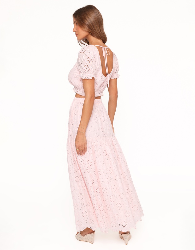 Petal & Pup - Angelina Skirt Set - Pink Broiderie