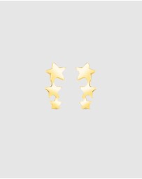 Ichu - Trio Star Studs, Gold