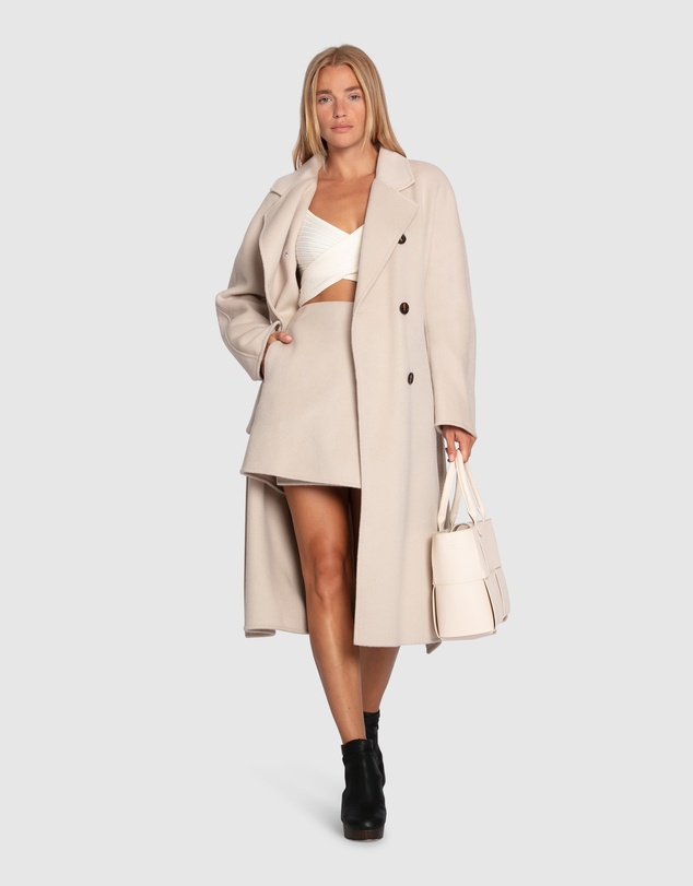 Belle & Bloom - Real Love Double Breasted Maxi Coat