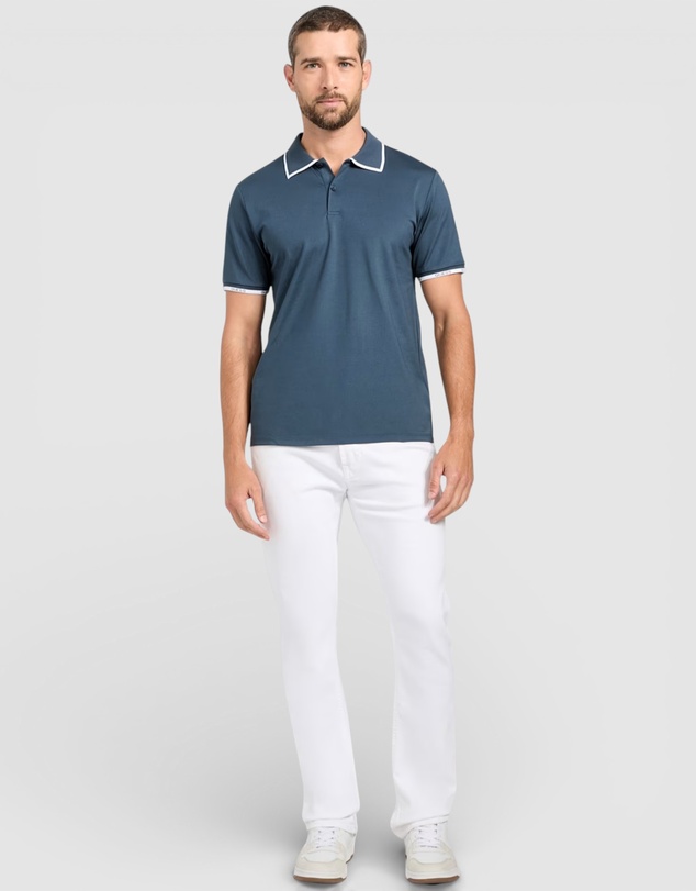 GUESS - Eco Paul Pique Tipping Polo Shirt