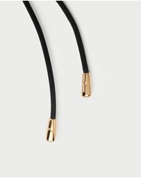 PDPAOLA - Dana Leather Bow Necklace