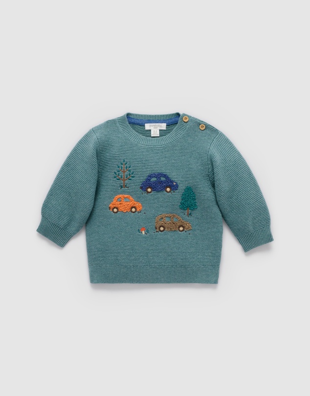 Purebaby - Woodland Jumper -Kids-Babies