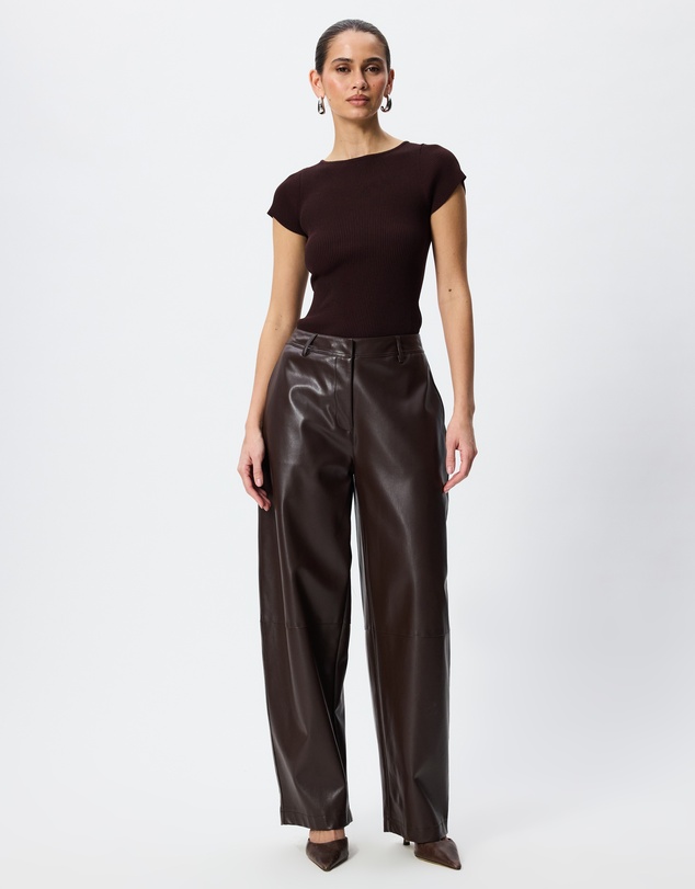 Tussah - Charlotte Cap Sleeve Boat Neck Knitted Top