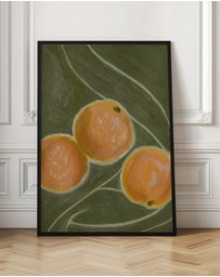 Olive et Oriel - KH Studio - The Colors Orange a Green by Karla Hyman Art Print