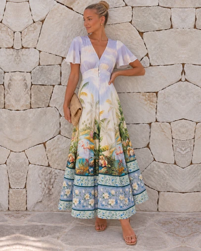 Esther & Co - Ryma Dress - Lavender Oasis
