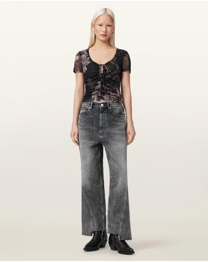 AllSaints - Gabby Mesh Top