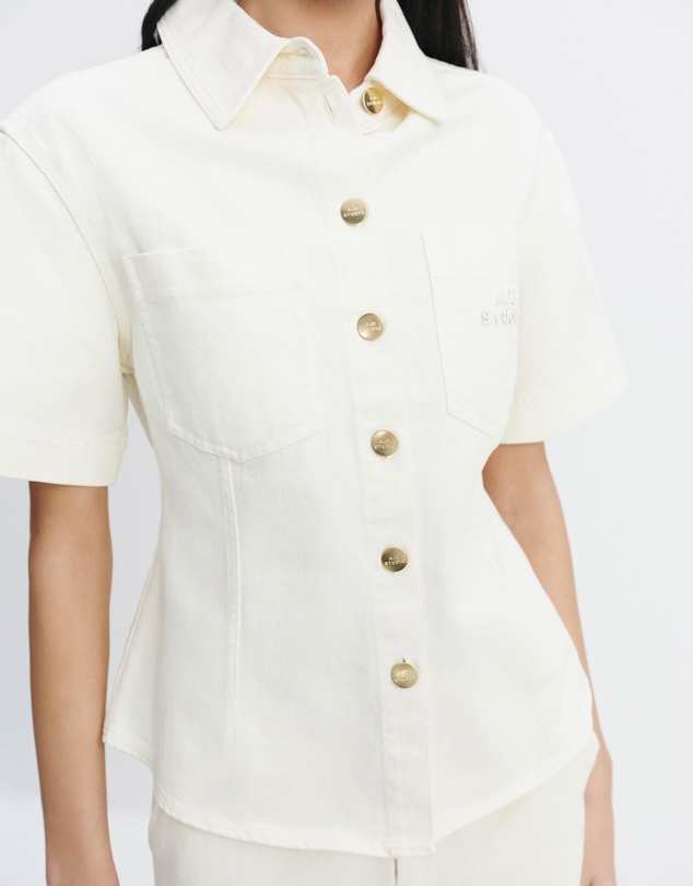 Aje Studio - Elsie Denim Belted Shirt