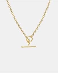 Zoe Olivia - 9K Gold T-Bar Neckalce