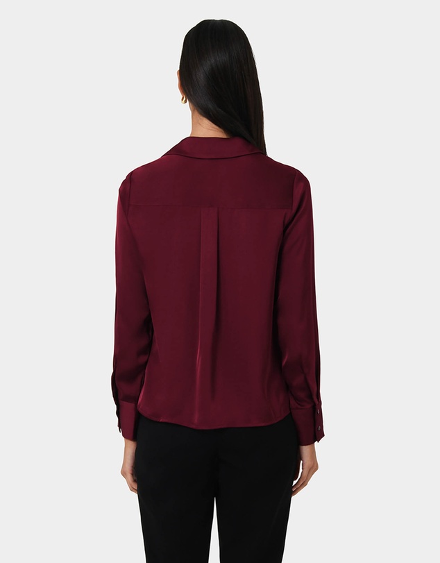 Forcast - Lila V-neck Satin Blouse