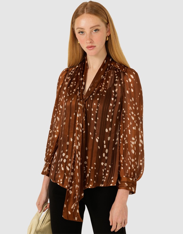 SACHA DRAKE - Hazel Tie Front Blouse