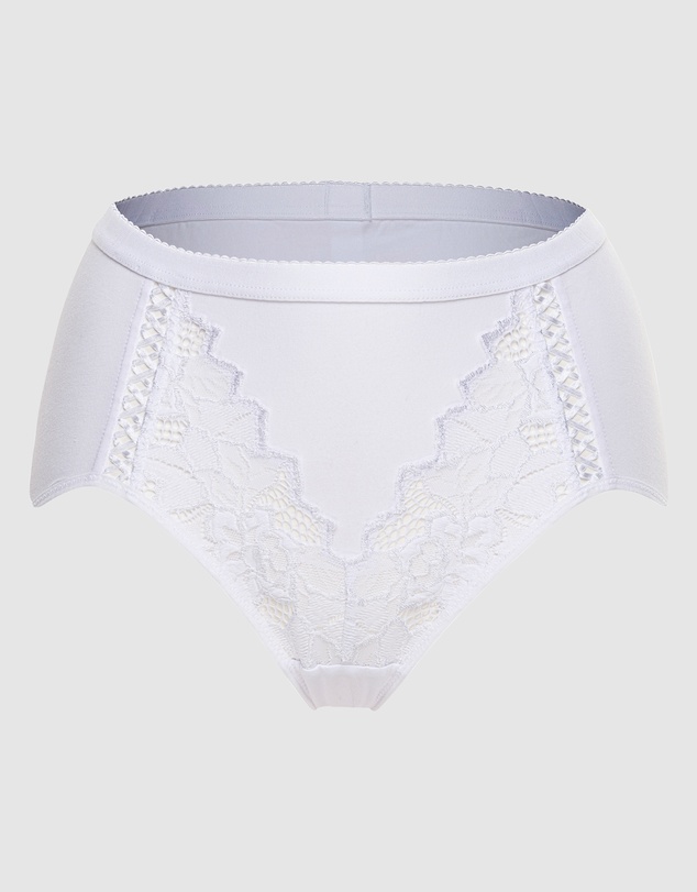 Sans Complexe - Coton d'Arum Organic Cotton & Lace High Waist Shaping Brief