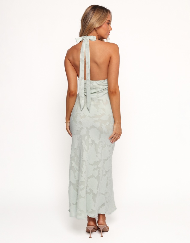 Petal & Pup - Edwards Maxi Halterneck Dress - Sage