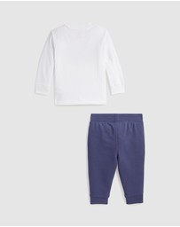Polo Ralph Lauren - Logo Cotton Tee & Terry Jogger Pants Set - ICONIC EXCLUSIVE - Babies