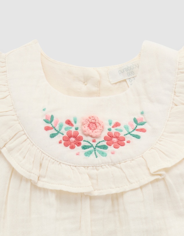 Purebaby - Embroidered Set -Kids-Babies