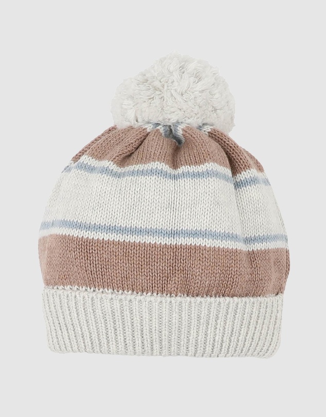 Bebe by Minihaha - Alvin Organic Stripe Knitted Beanie - Babies-Kids