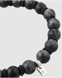 Kuzzoi - ICONIC EXCLUSIVE - Lavakite and Lava Bead Bracelet with Sterling Silver Elements