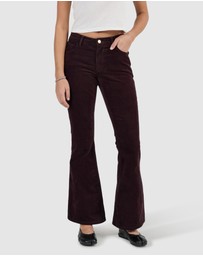 Rolla's - Downtown Flare Jean - Velvet Dark Cherry