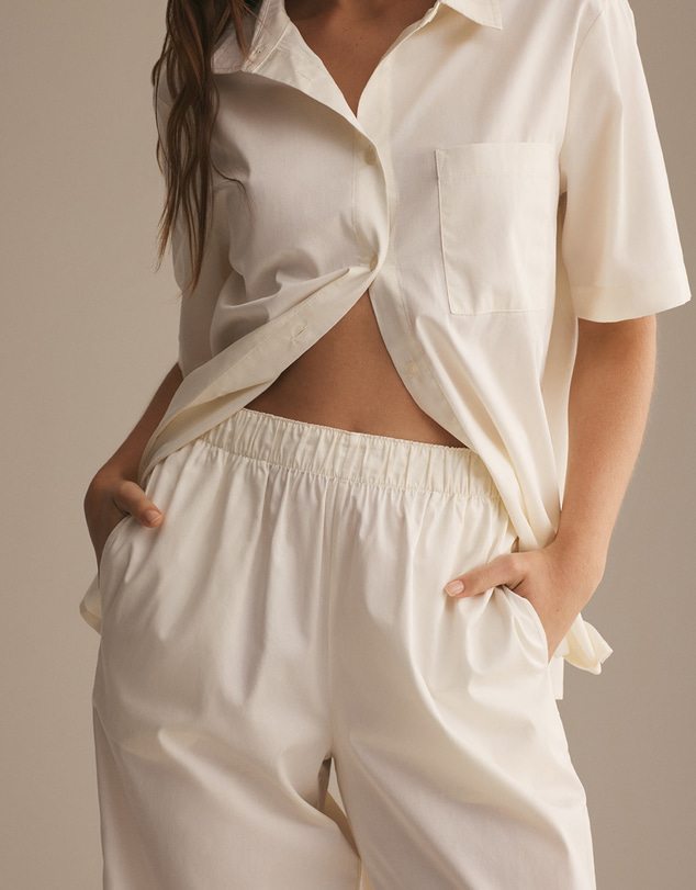 Resting - Soft Woven Cotton Jules Short Sleeve Shirt