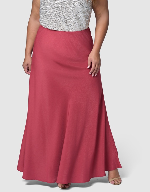 Pink Dusk by Curve Project - Caught Up Maxi Skirt