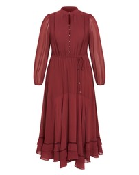 City Chic - Yasmine Long Sleeve Maxi Dress
