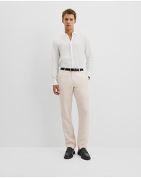 Country Road - Long Sleeve Slim Linen Cotton Shirt