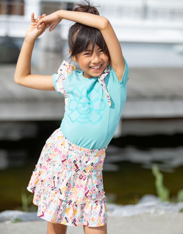 B.Nosy - T-Shirt With Ruffles On Shoulder - Kids-Teens