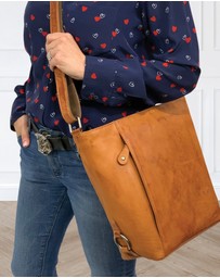 Milleni - Milleni Ladies Nappa Leather Crossbody Bag