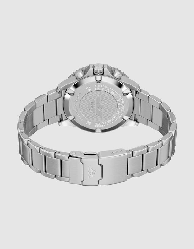 Emporio Armani - Silver Tone Chronograph Watch