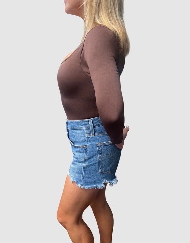 Core Trainer - Long Sleeve Square Neck Sculpting Bodysuit