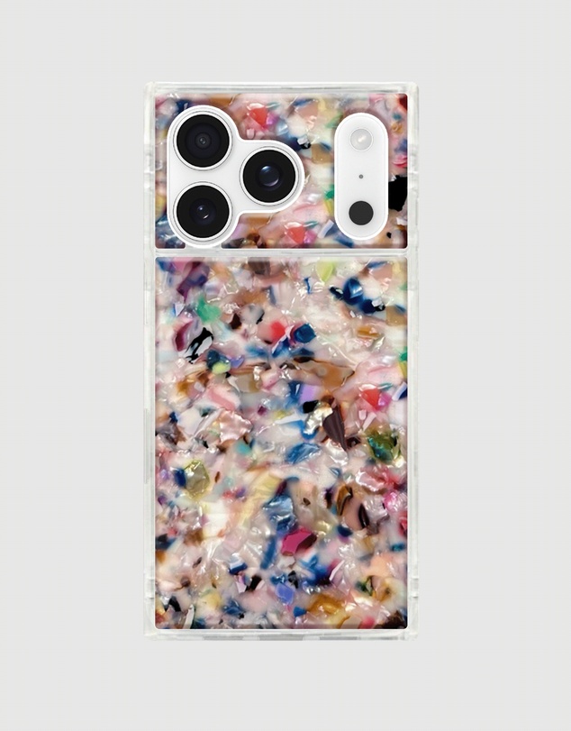 Flaunt - Flaunt Square Rainbow Confetti Shell MagSafe Case for iPhone 18 Pro Max / 17 Pro Max