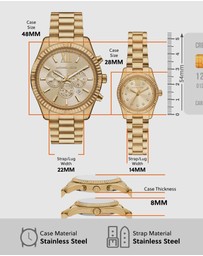 Michael Kors - Lexington Gold Tone Analogue Watch