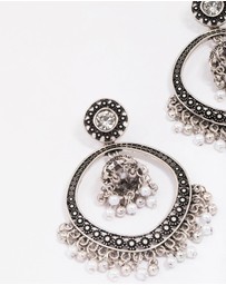 Lovisa - Antique Silver Beaded Ball Drop Earrings