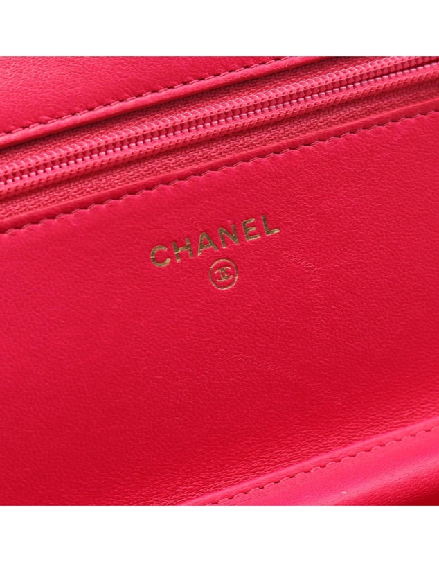 Pre-Loved by Azura Reborn - Pre-Loved CC Quilted Velvet Wallet on Chain